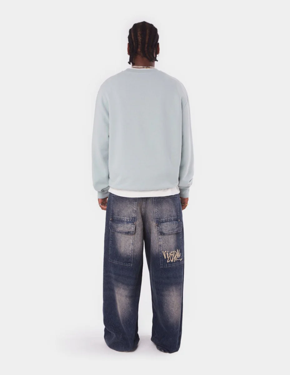 Embossed Sky Blue Crewneck - Image 3